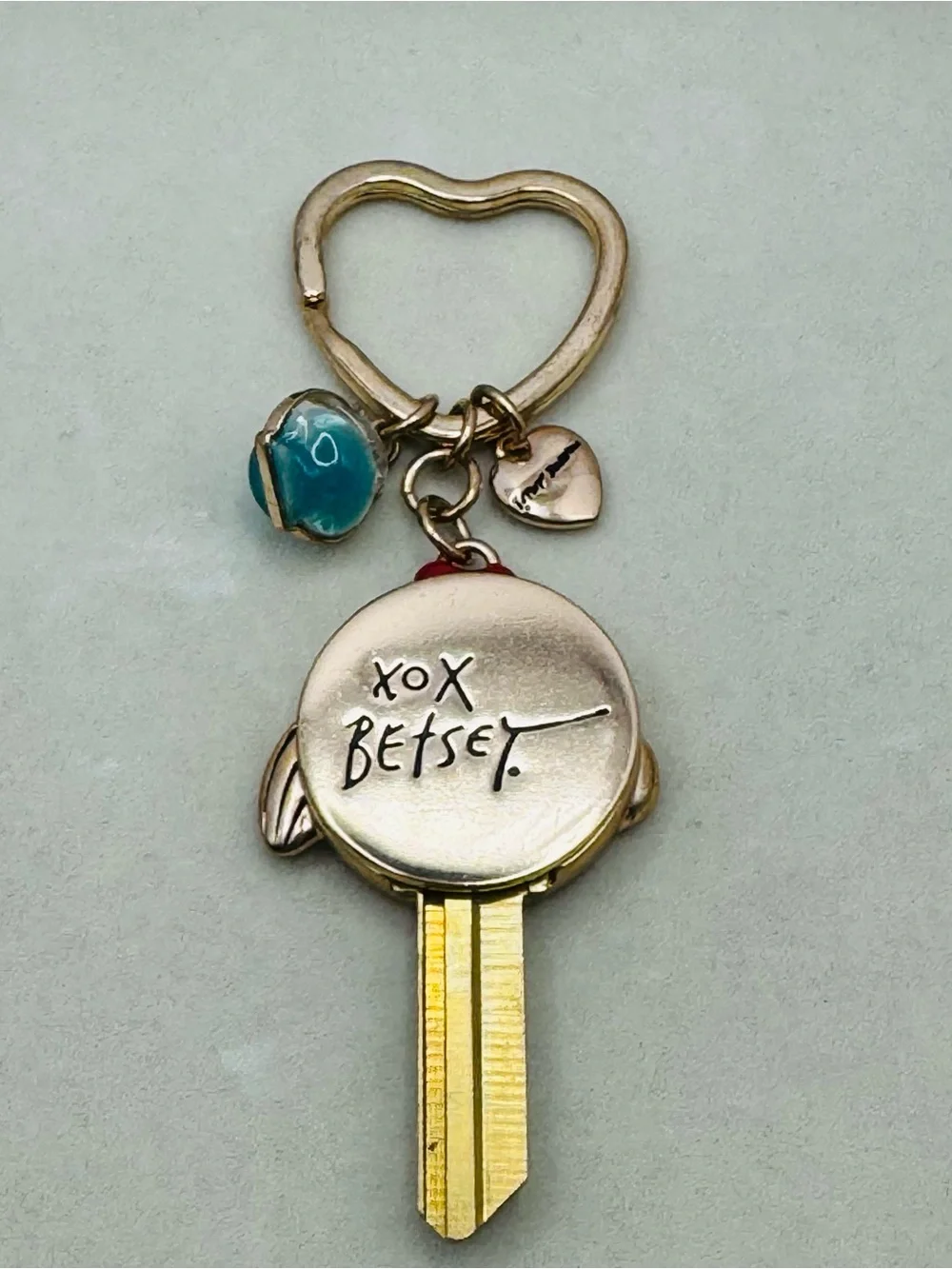 Betsey Johnson Fish Key Keychain with Iridescent Crystals